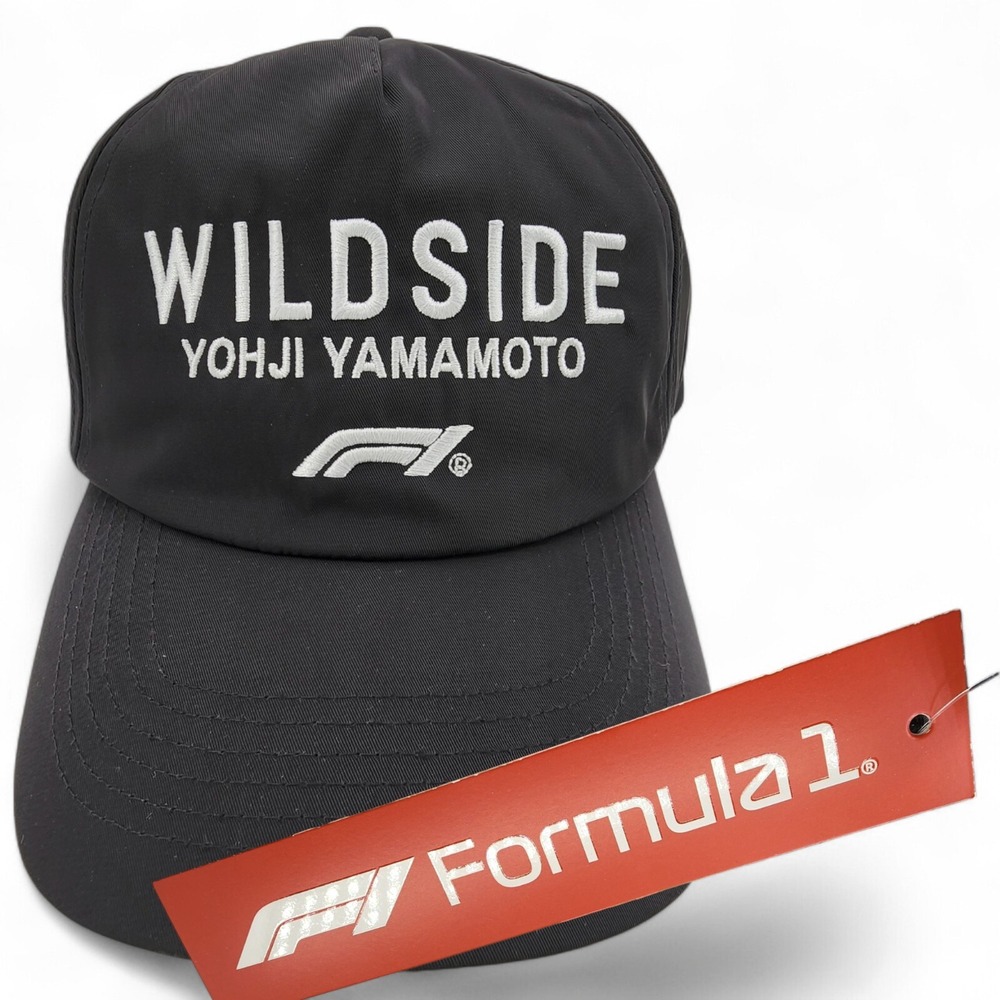 Yohji Yamamoto Formula One F1 Wildside Hat Snapback Black Grand Prix NEW w/ Tag
